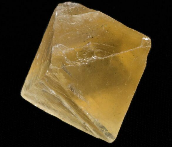 Yellow, Cleaved Fluorite Octahedron - Illinois #37829
